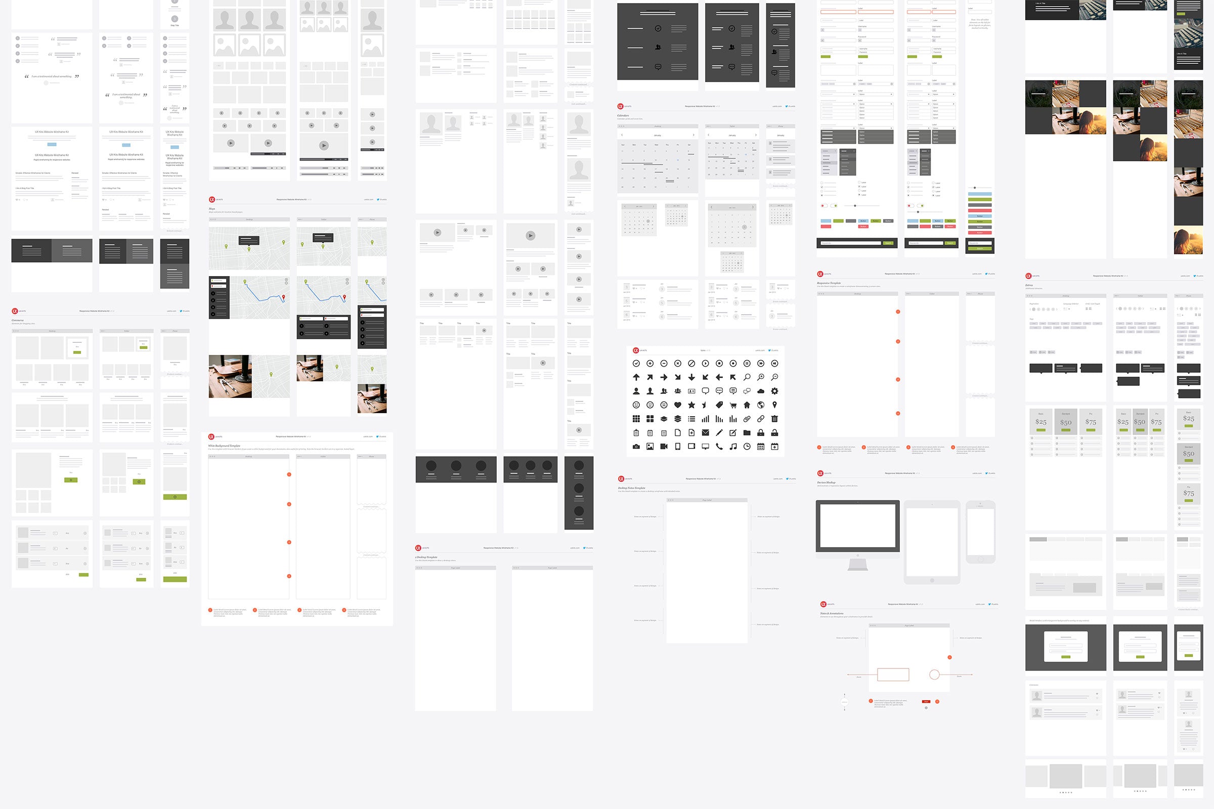 Responsive Website Wireframe Kit