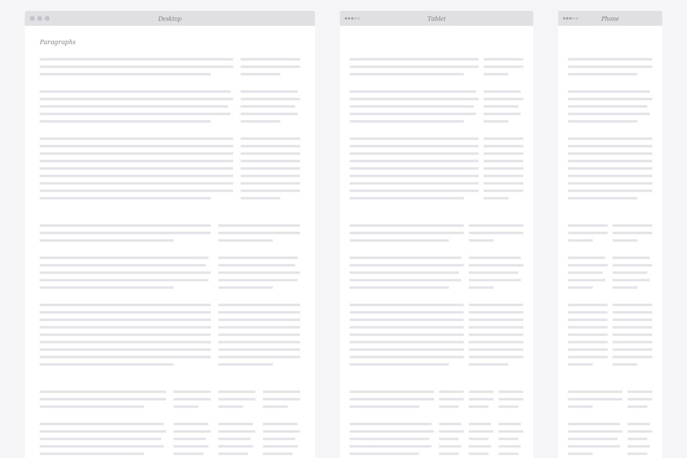 Responsive Website Wireframe Kit