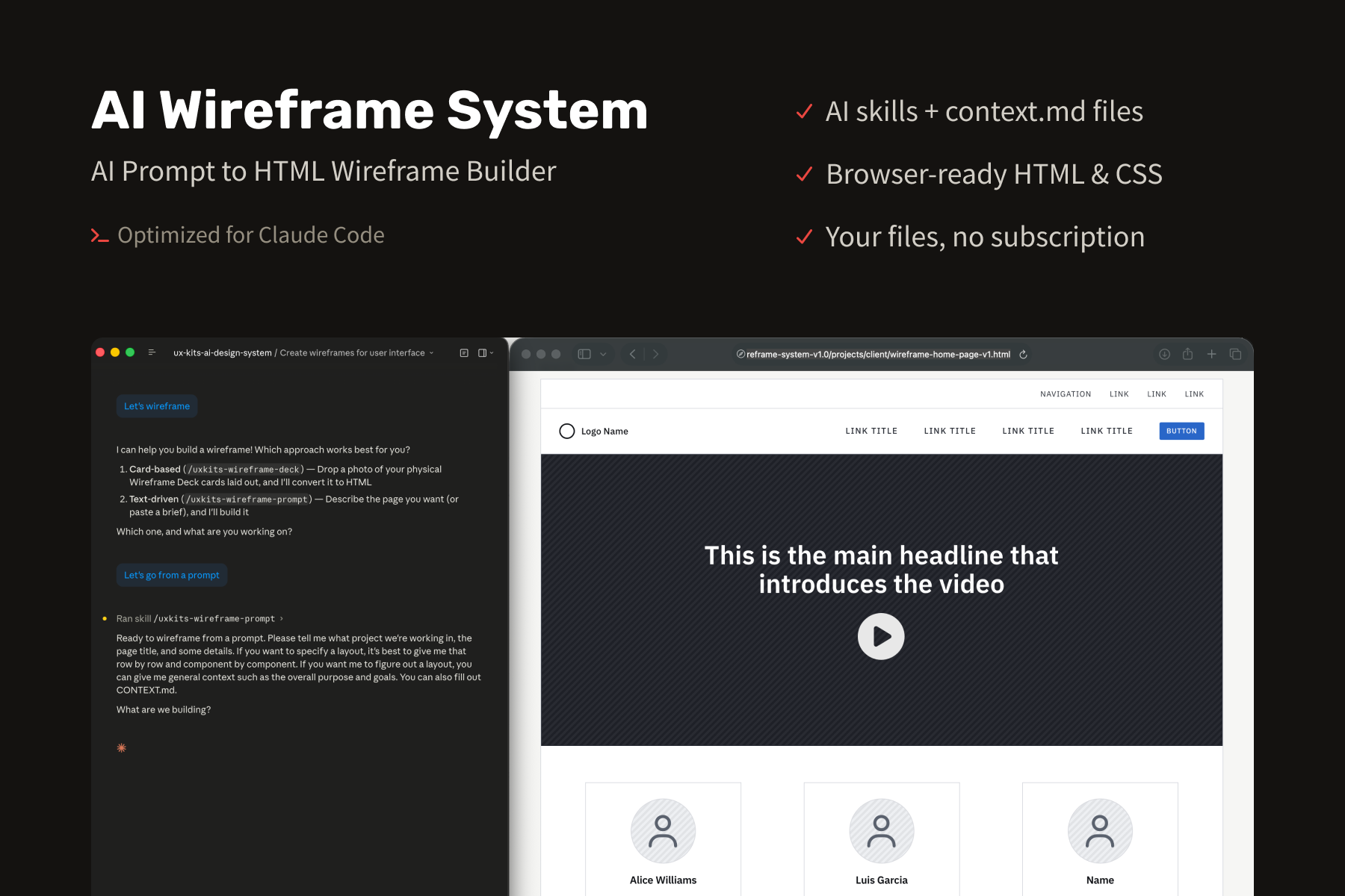 AI Wireframe System
