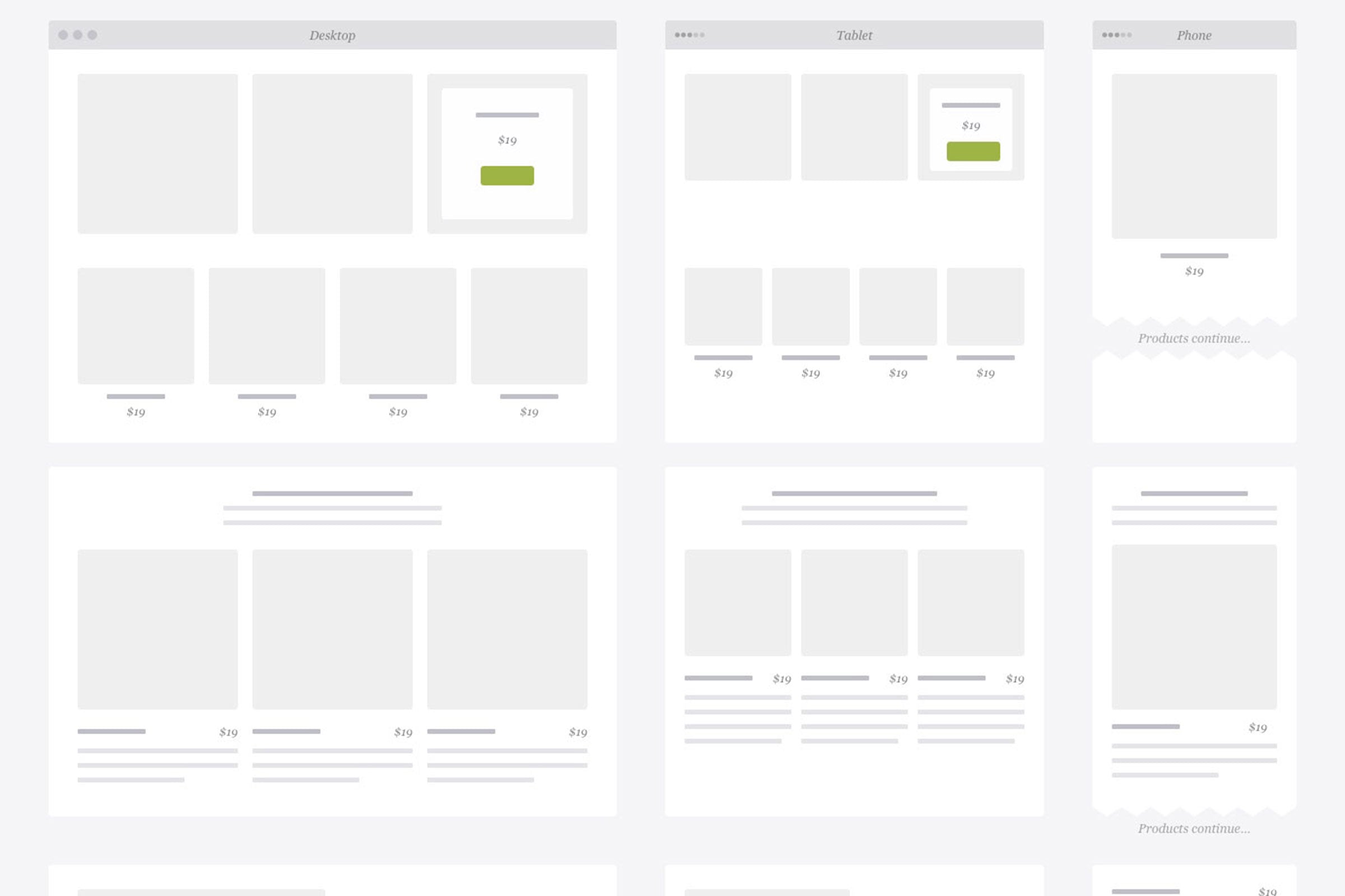 Responsive Website Wireframe Kit