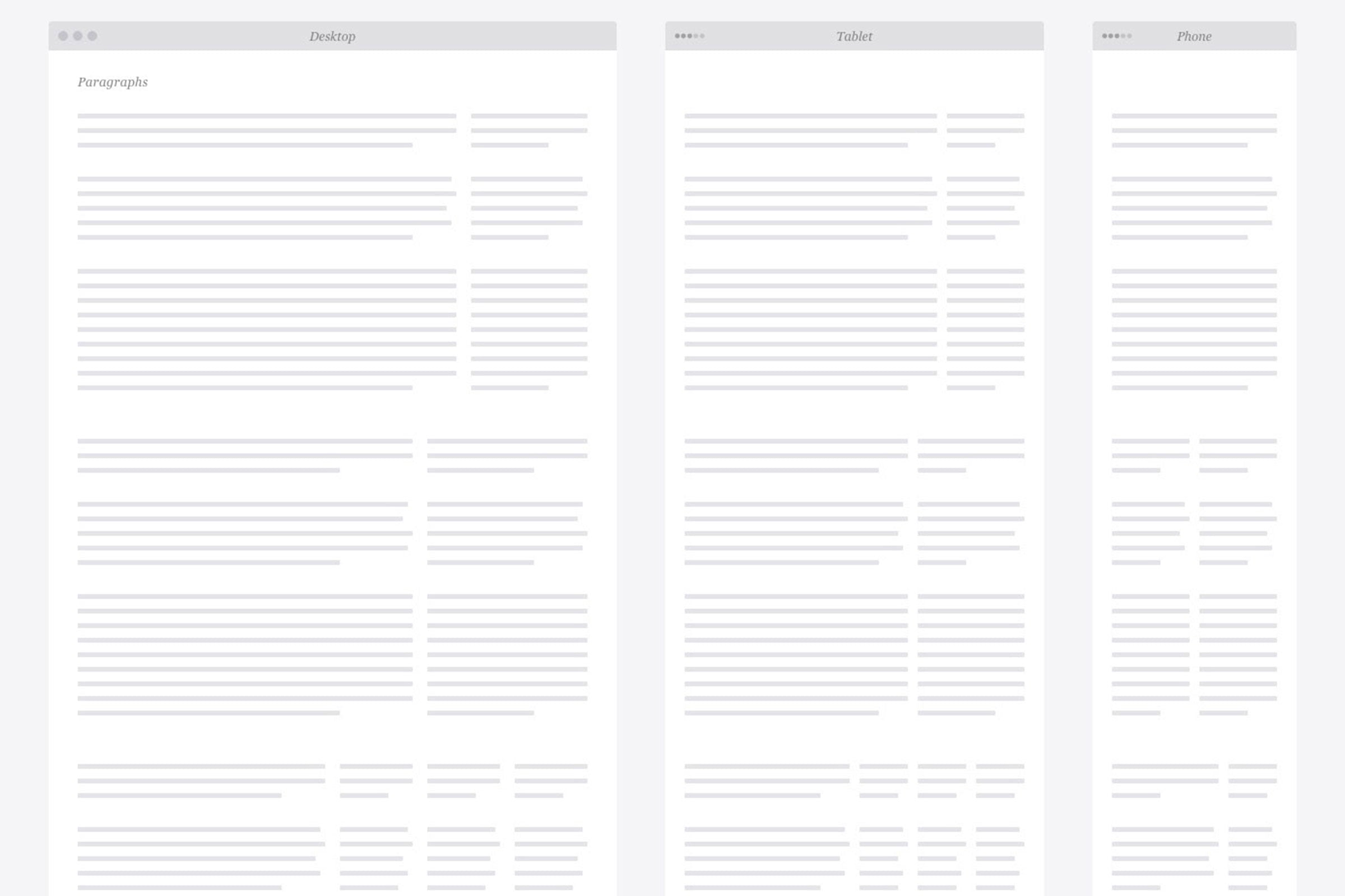 Responsive Website Wireframe Kit