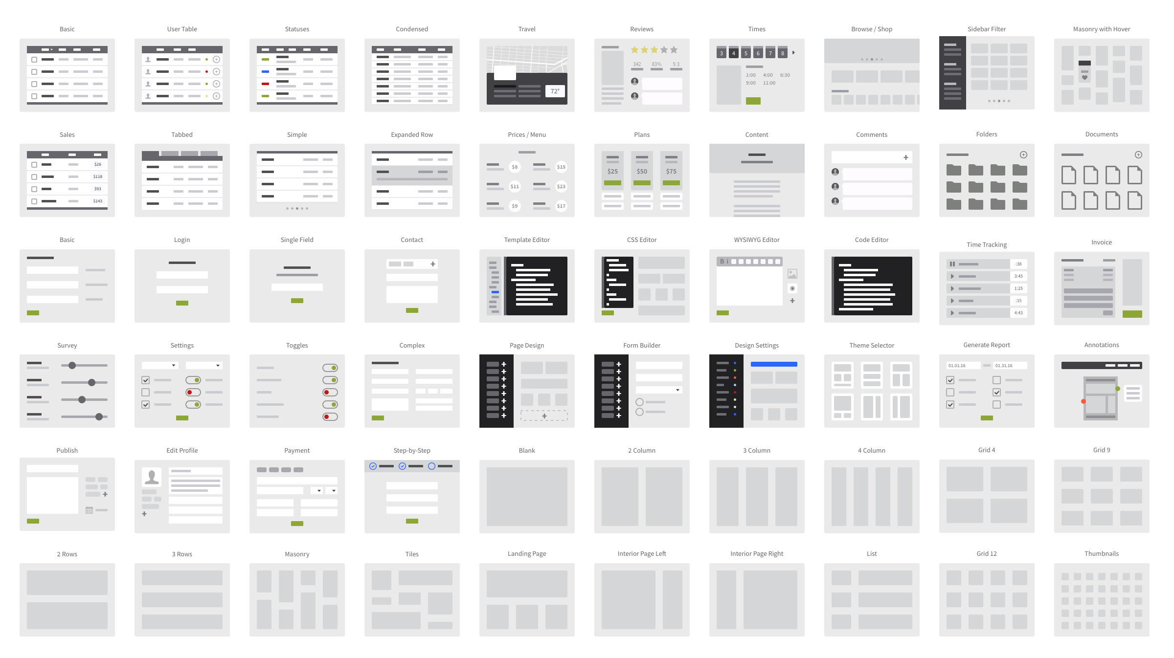 UI Wireflows