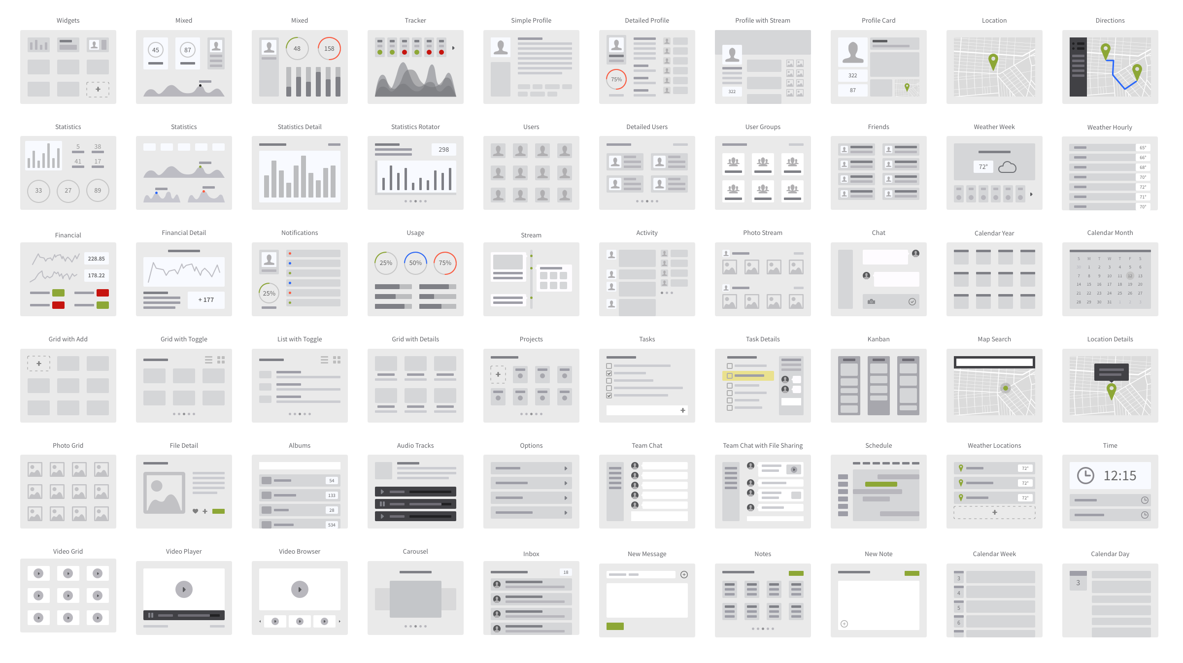 UI Wireflows